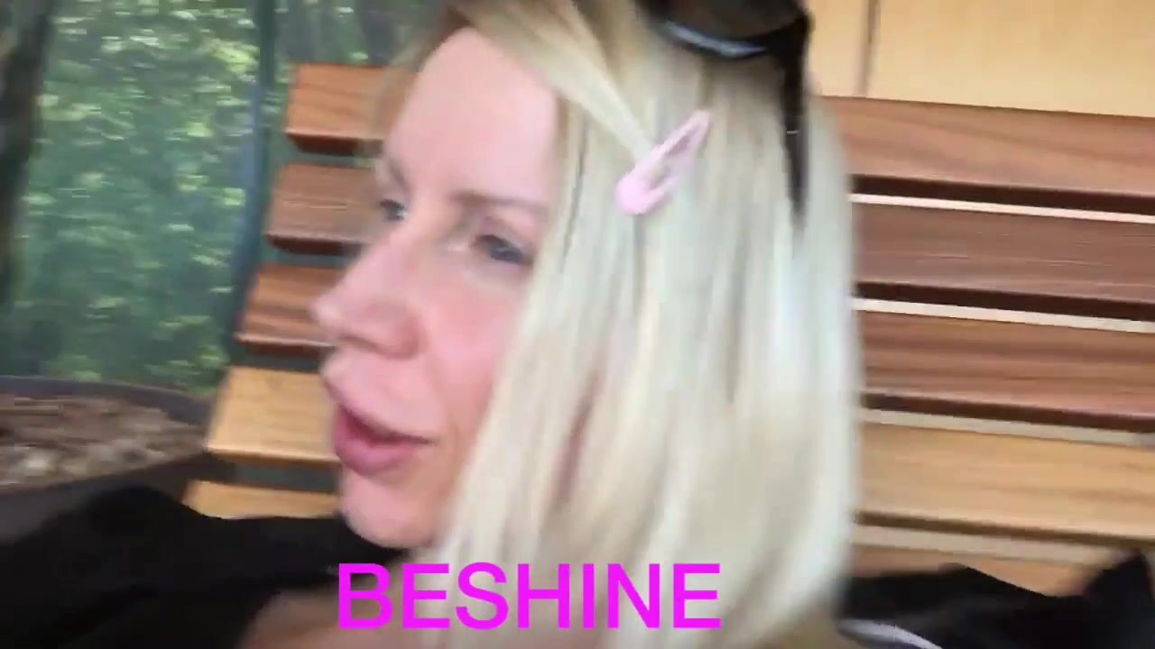 beshine on a bench