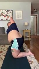 Miss megpie fat slut doing yoga