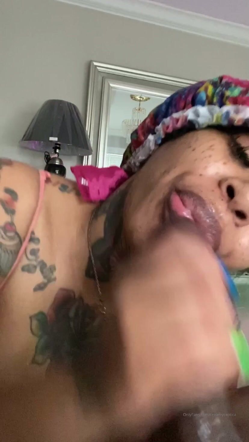 Creamy exotica blowjob