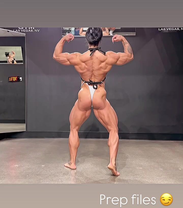 Kristina Nicole Mendoza Gym Posing Flexing