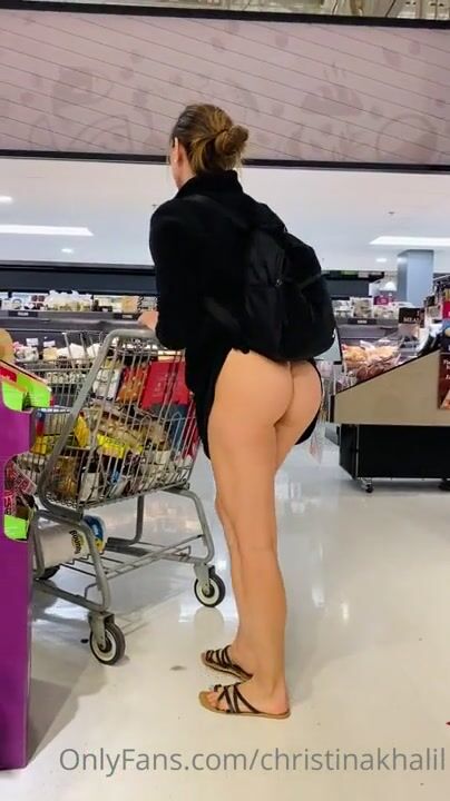 Ass Flash Porn - Christina Khalil Ass Flash in Super Store XXX Videos Leaked