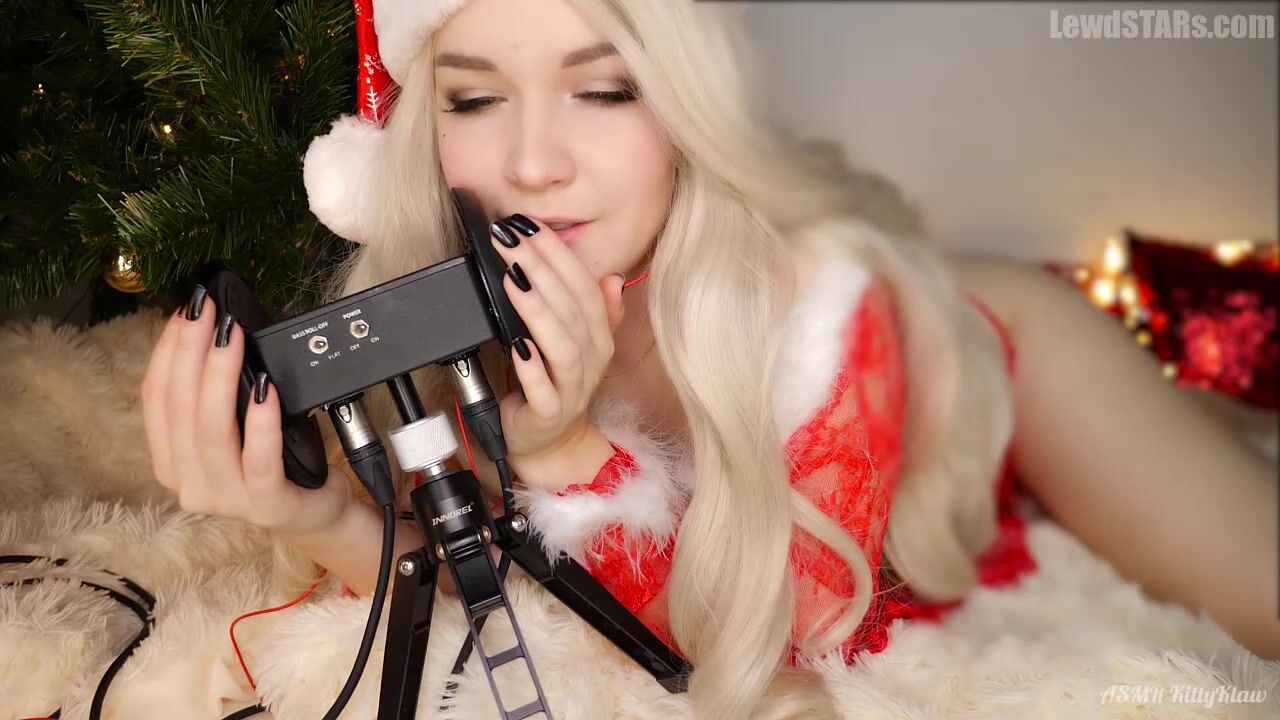 Kittyklaw asmr santa girl licking, mouth sounds, triggers patreon xxx videos