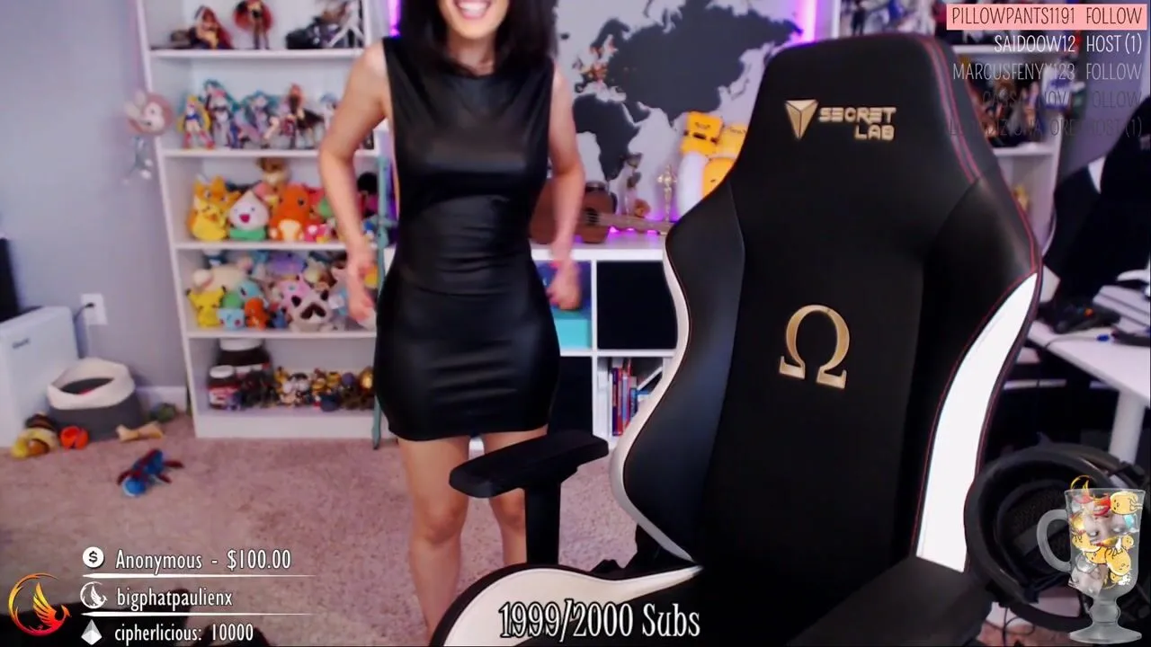 Twitch thot cincinbear braless dress side boob tease