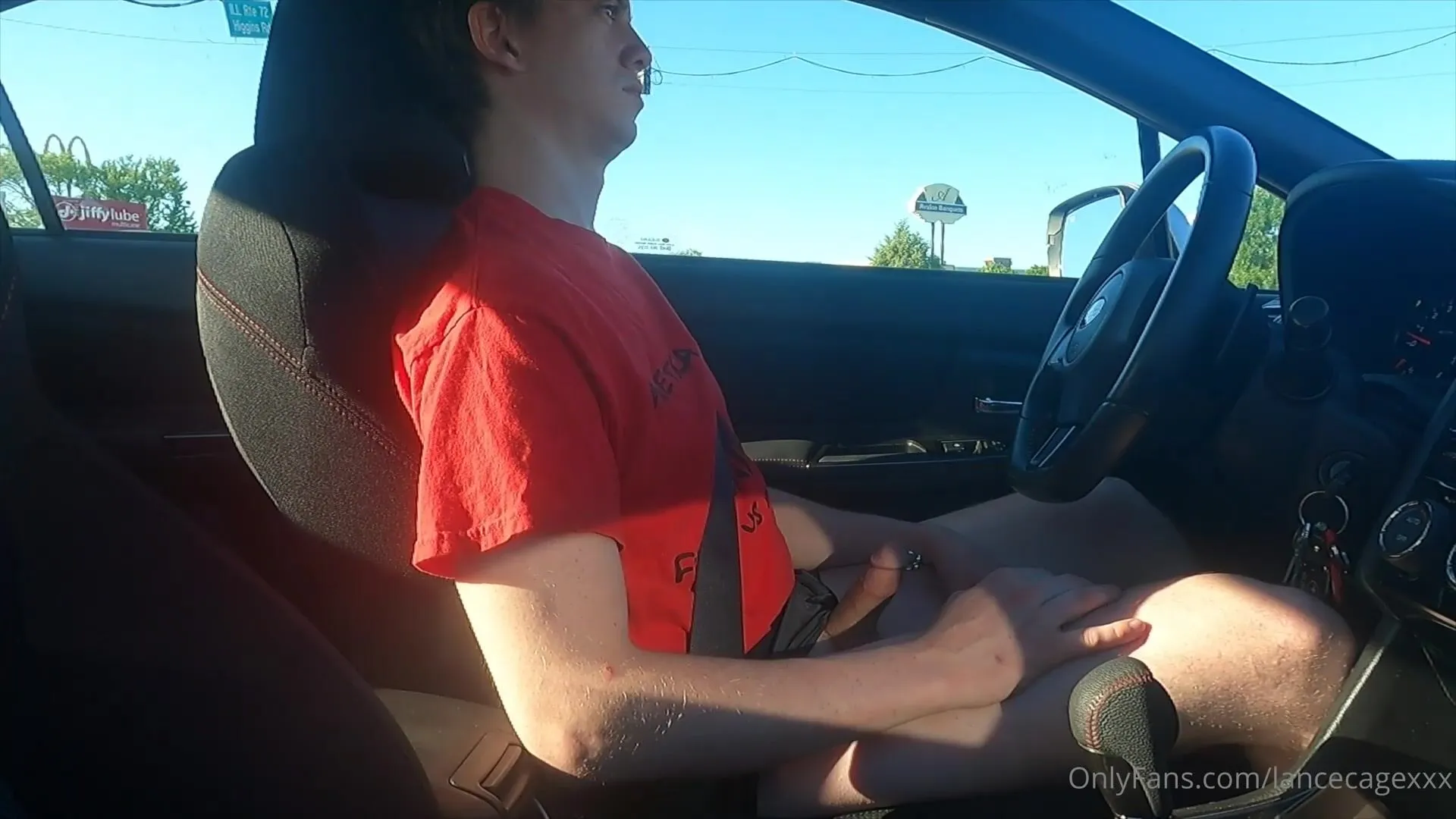 Lancecagexxx jerking off in my car trying to vibe xxx onlyfans porn video