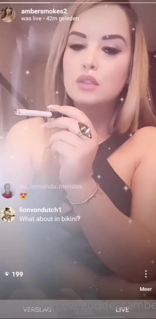 Goddessamber smoking livestream xxx onlyfans porn video