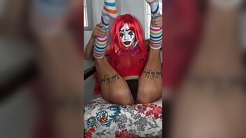 Dad Clown Porn - Tuflaca Sad clown fucks double dildo xxx onlyfans porn video