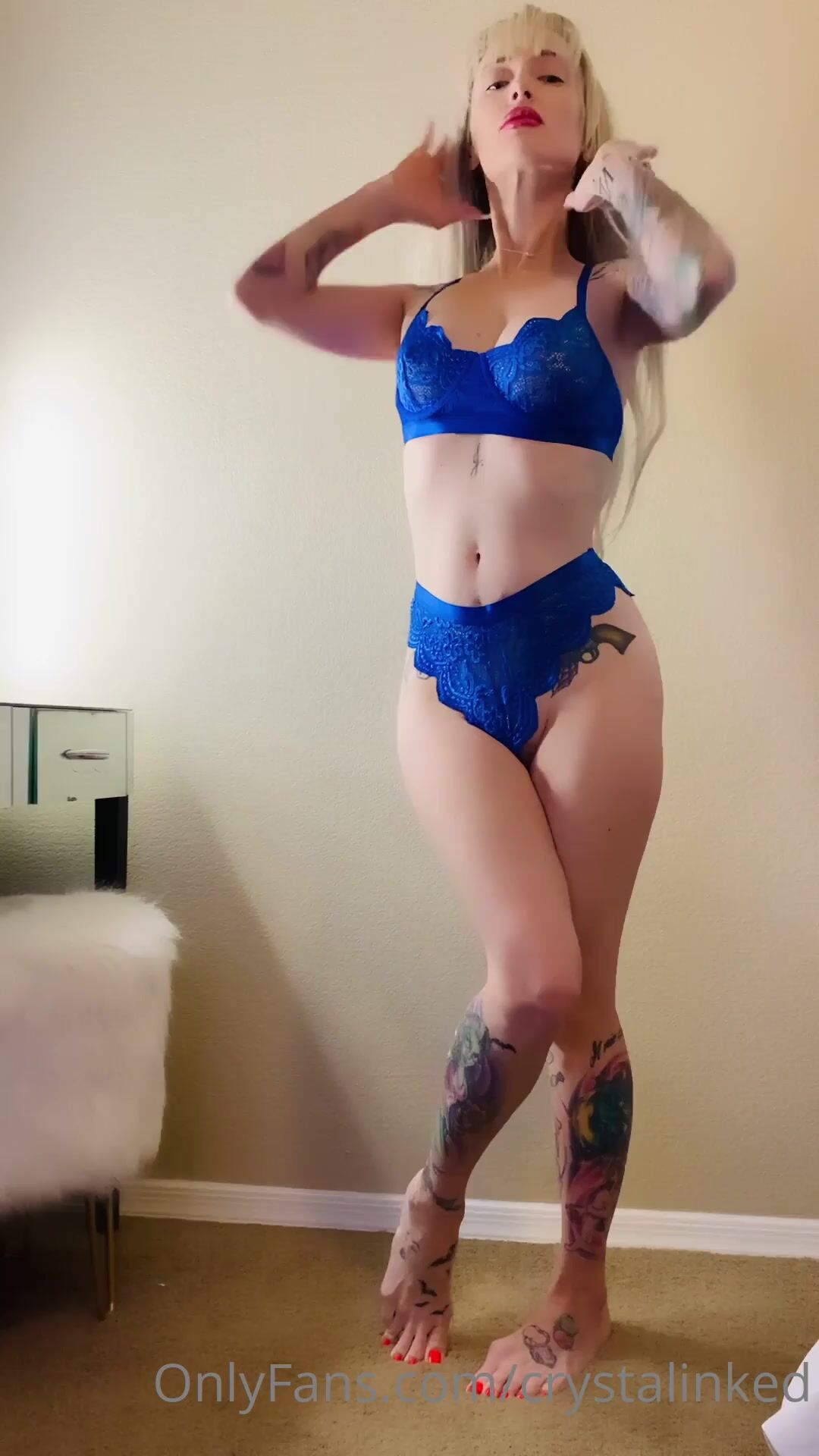 Blue Picture Only Sexy - Crystalinked trying on my new royal blue lingerie had so much fun filming  this video. do