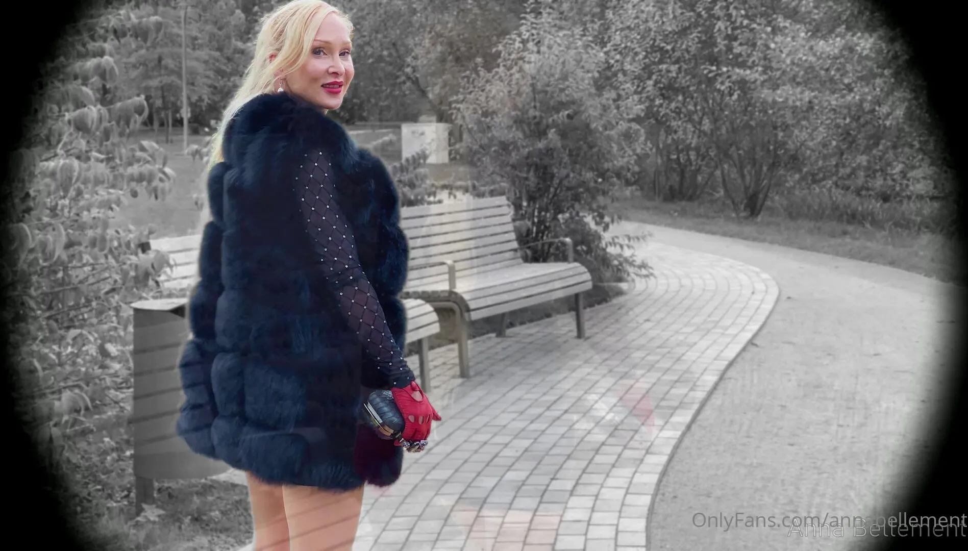 Annabellement black body mat tights & black high heels vs. ballerinas w/ fur  jacket video 8