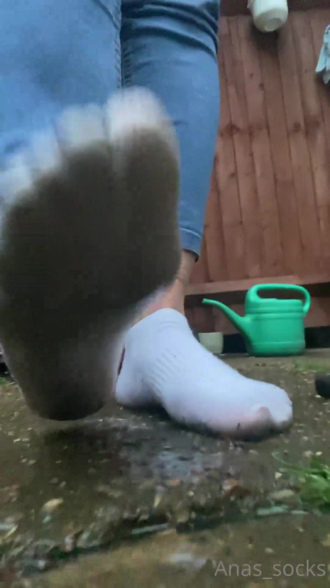 Messy Socks Porn - Anas socks for my dirty sock lovers wet and muddy from the rain outside  would you