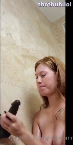 GingerASMR - Shower Dildo Fuck