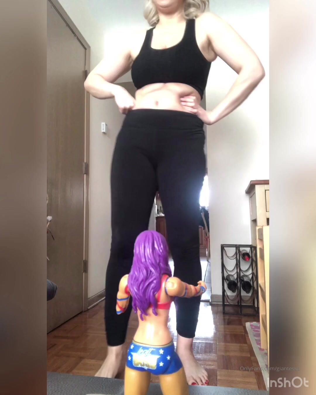 Giantessa789 sexy wwe wrestler girl challenged giantessa to a fight and she  gets to be teased