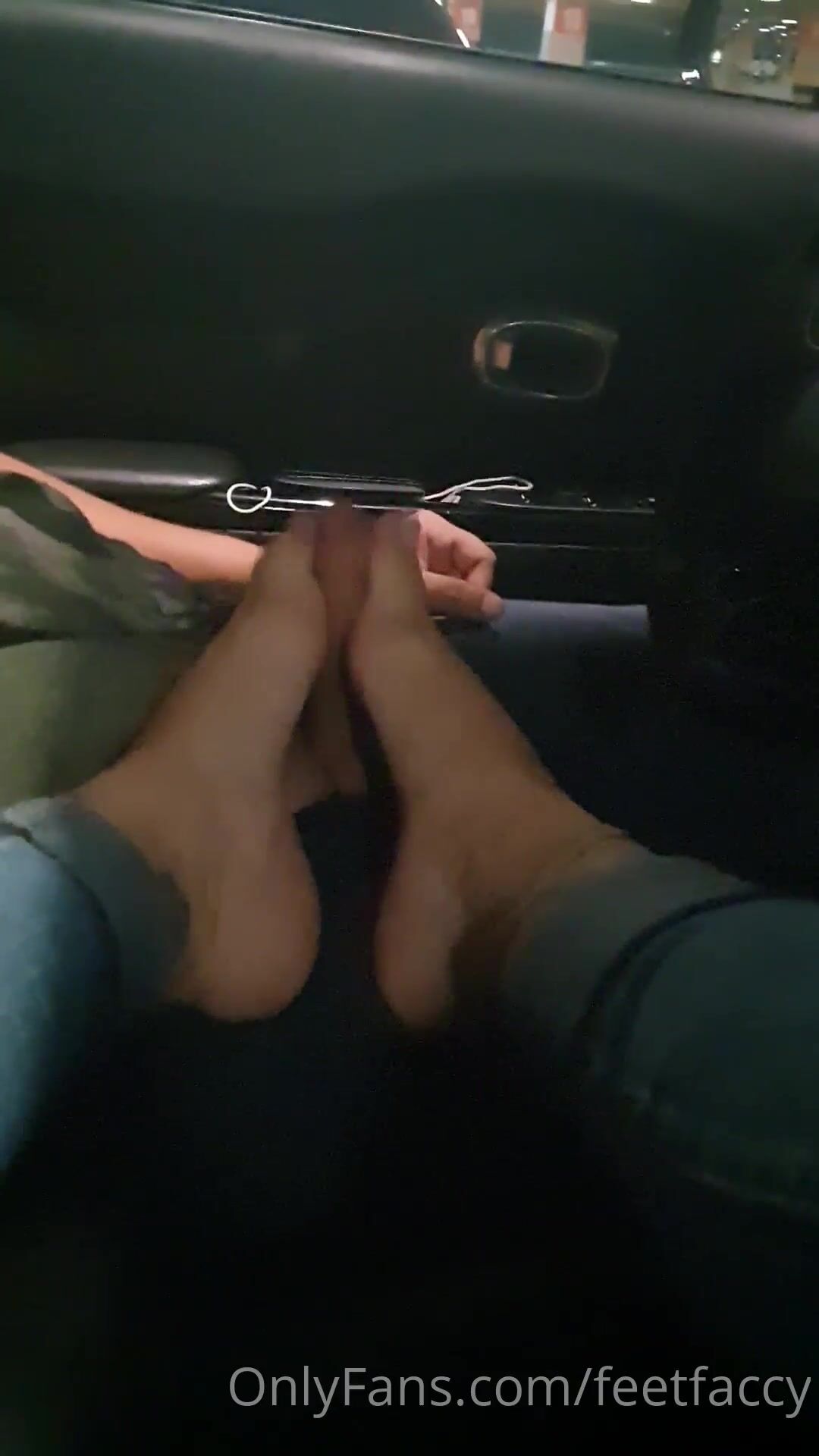 Feetfaccy footjob in the car xxx onlyfans porn videos