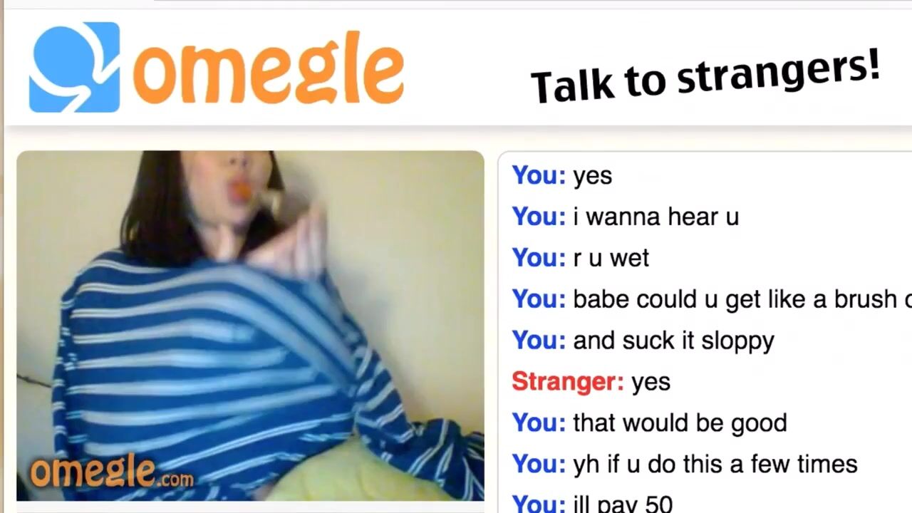 Omegle Hot asian babe strips for 50 to pay for college 