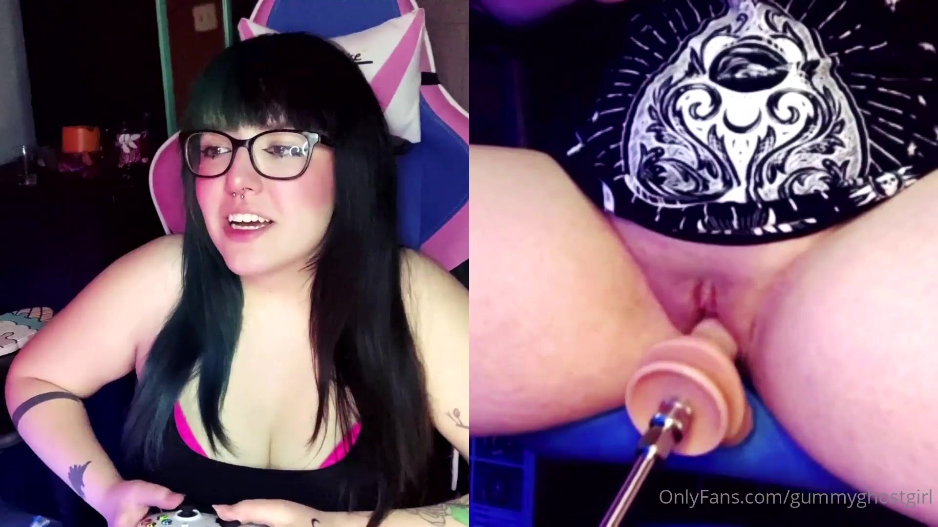 Gummyghostgirl I Play Dead Space While I Use The Fuck Machine xxx onlyfans  porn videos