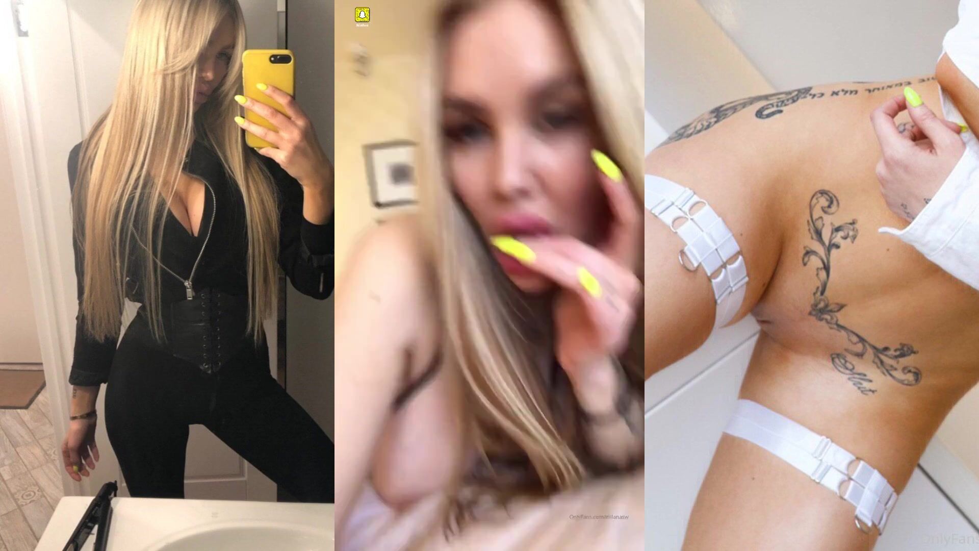 Milana milks hot blonde slut w/ big titties onlyfans insta leaked videos