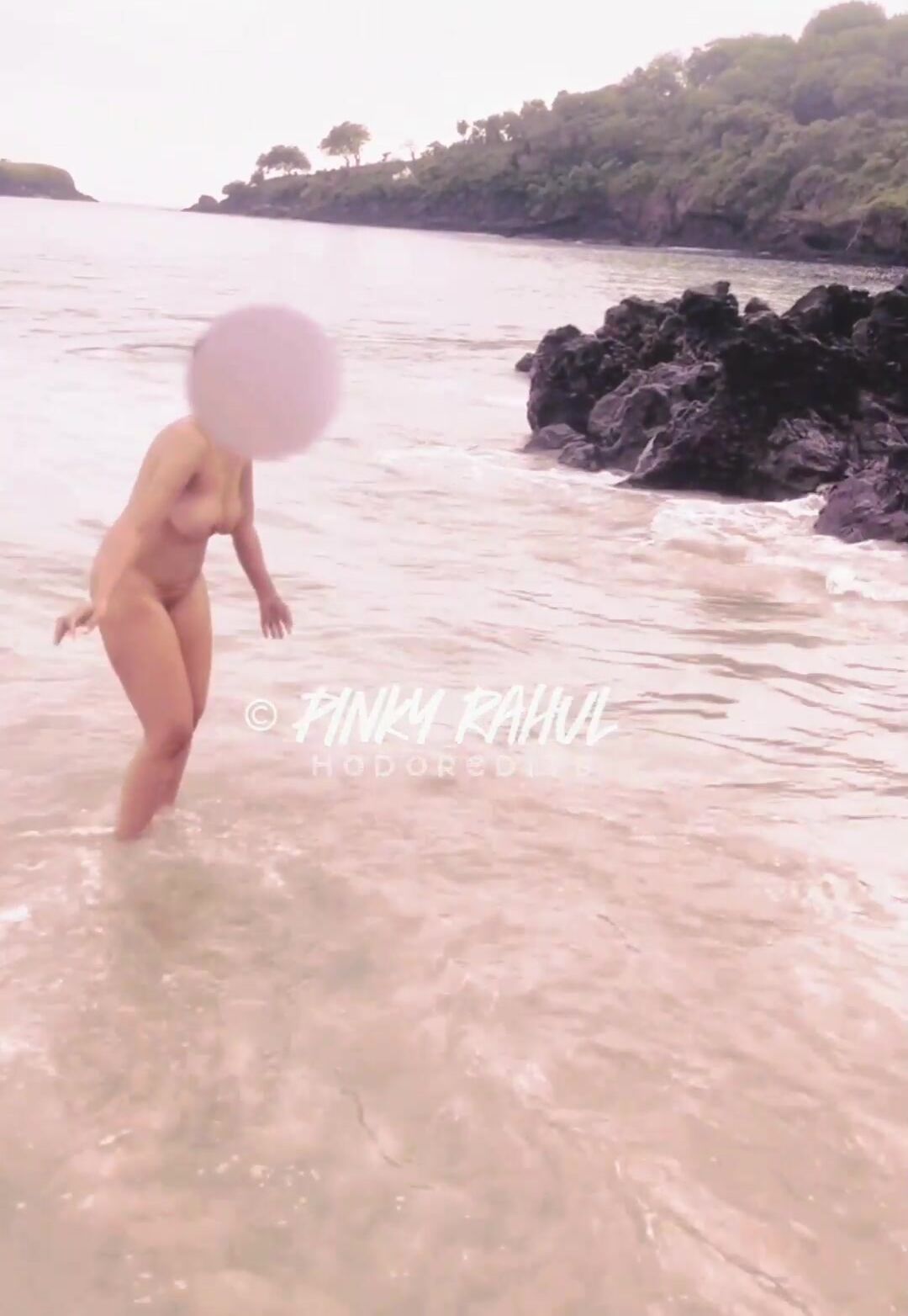 Pinky Rahul nude in beach