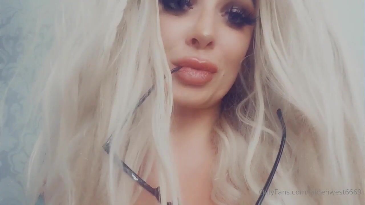 Jaidenwest6669 blonde bimbo fuck doll caught out lying about masturbation  daddy isn t happy his rules